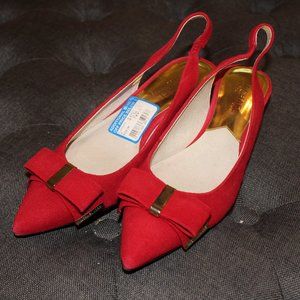 Michael Kors Delphine Women’s Red Suede Slingback